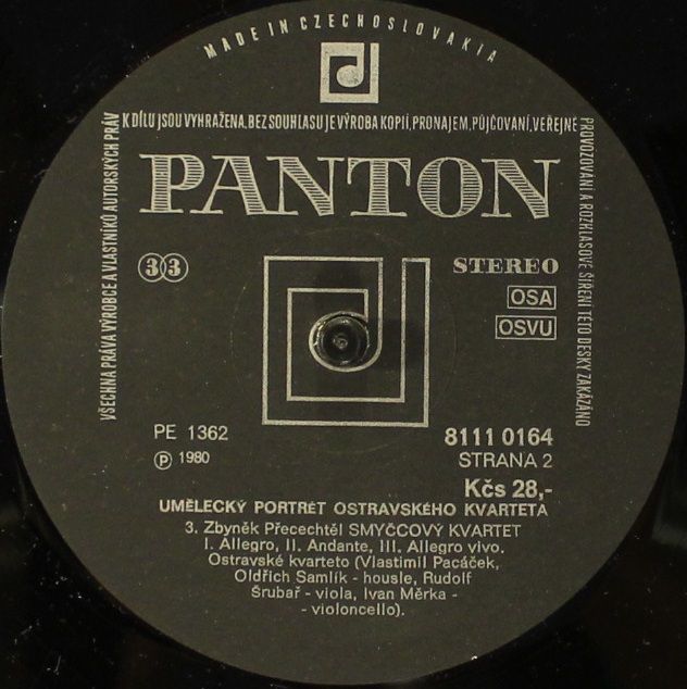 Panton 8111 0164 - Antonio Rosetti, Lubomír Železný, Zbyněk Přec - Image 3