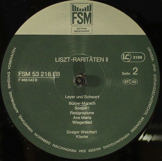 FSM FSM 53216 EB - Franz Liszt, Gregor Weichert - Liszt Raritäte - Image 4