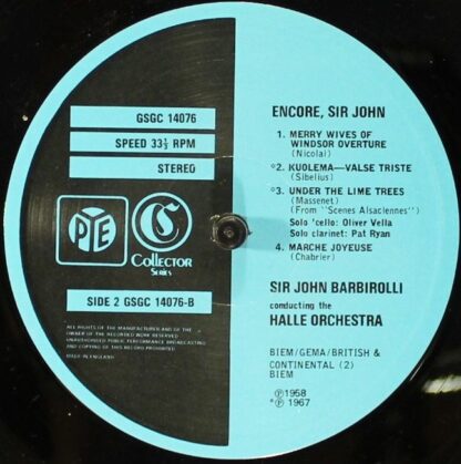 Cadisa Cáceres Discos S. A. GGC 4076 - Sir John Barbirolli, Hall - Image 4