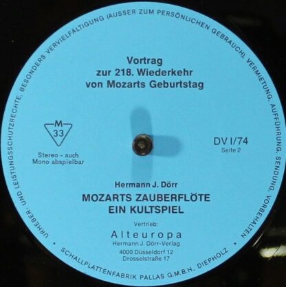 Not On Label DV I/74 - Hermann J. Dörr - Mozarts Zauberflöte - E - Image 6