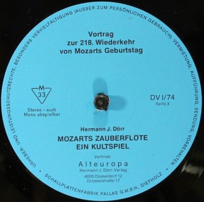 Not On Label DV I/74 - Hermann J. Dörr - Mozarts Zauberflöte - E - Image 7