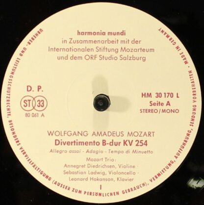 Harmonia Mundi HM 30172 L - Wolfgang Amadeus Mozart, Das Mozart- - Image 10