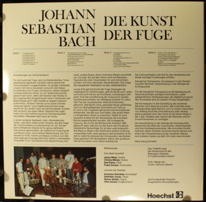 Hoechst 8506 1886 - Johann Sebastian Bach, Maté-Quartett, Antoni - Image 2