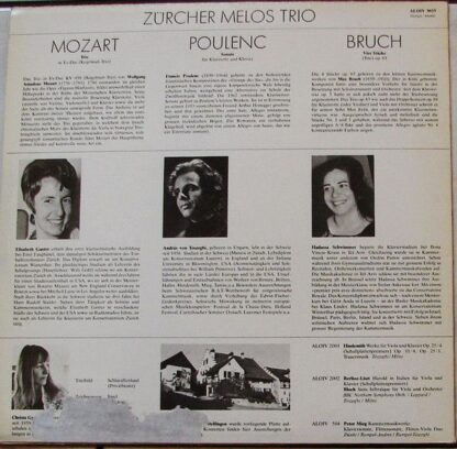 Aloiv ALOIV 3033 - Zürcher Melos Trio, Wolfgang Amadeus Mozart, - Image 2