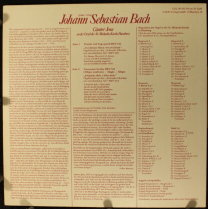 Calig CAL 30 435 - Johann Sebastian Bach, Günter Jena - Fantasie - Image 2
