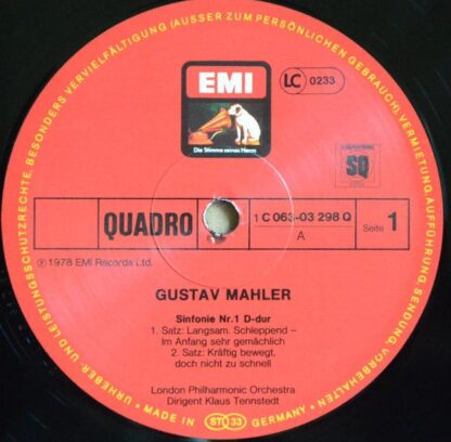 His Master's Voice 1C 063-03 298 Q - Gustav Mahler, Klaus Tennst - Image 3