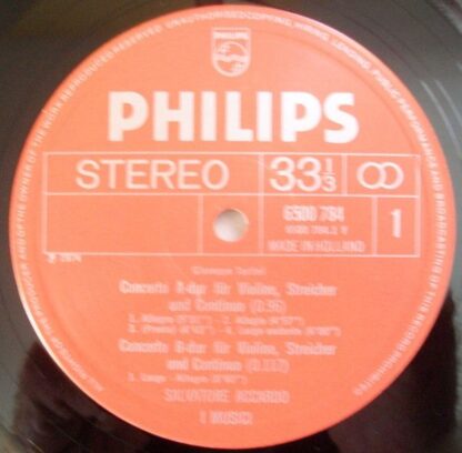 Philips 6500 784 - Giuseppe Tartini, Salvatore Accardo, I Musici - Image 3