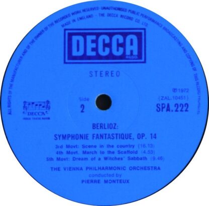DECCA SPA 222 - Hector Berlioz, Wiener Philharmoniker, Pierre Mo - Image 5
