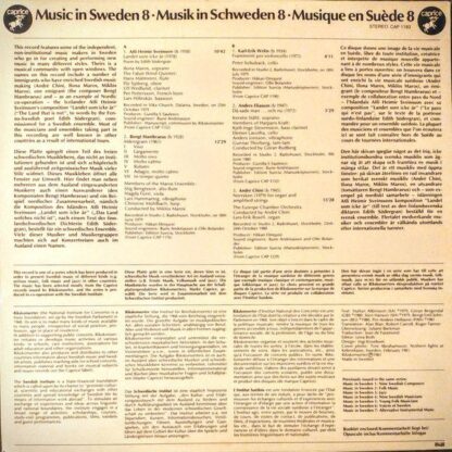 CAPRICE CAP 1183 - Various - Music In Sweden 8: Nutida Musik = C - Image 2