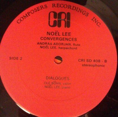 Composers Recordings Inc. CRI SD 408 - Noël Lee - Music By Noël - Image 4