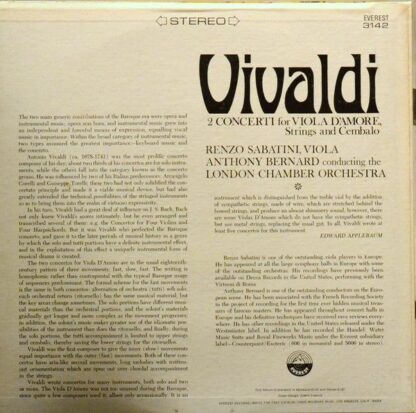 Everest SDBR 3142 - Antonio Vivaldi, Renzo Sabatini, Anthony Ber - Image 2
