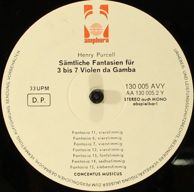 Amphora AVRS 130.005 St - Henry Purcell, Concentus Musicus Wien - Image 4