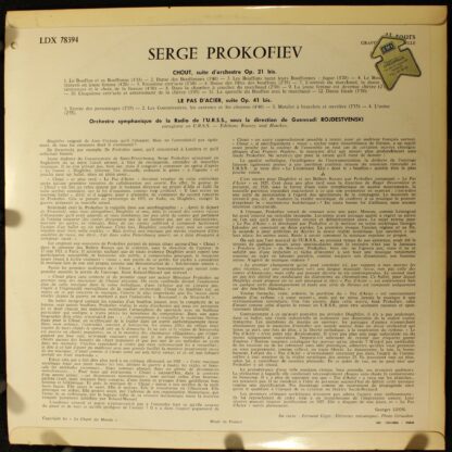 Melodia / Le Chant Du Monde LDX 78394 - Sergei Prokofiev - Chout - Image 2