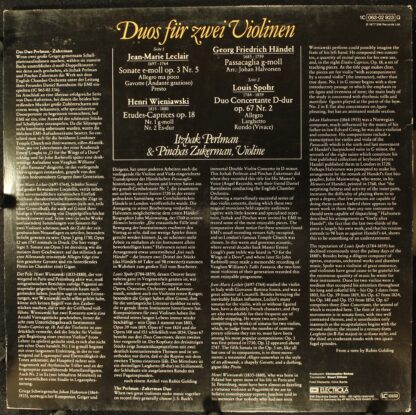 Die Stimme Seines Herrn 1 C 063-02 923 Q - Itzhak Perlman, Pinch - Image 2