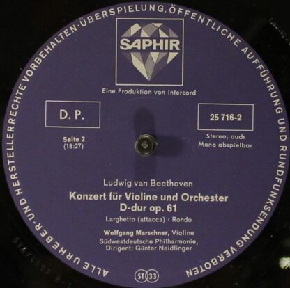 Saphir 25 716-2 SB - Ludwig van Beethoven, Wolfgang Marschner, S - Image 4