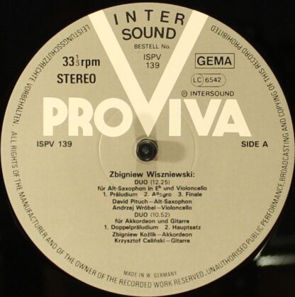 Pro Viva ISPV 139 - Zbigniew Wiszniewski, David Pituch, Andrzej - Image 3