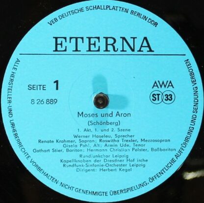 Eterna 8 26 889-890 - Arnold Schoenberg, Herbert Kegel - Moses U - Image 8