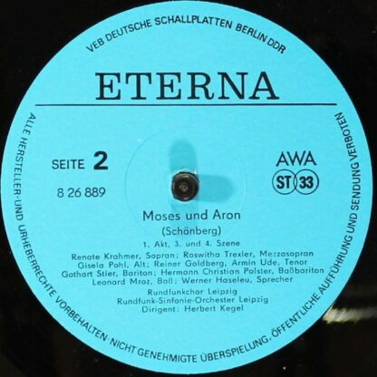 Eterna 8 26 889-890 - Arnold Schoenberg, Herbert Kegel - Moses U - Image 5