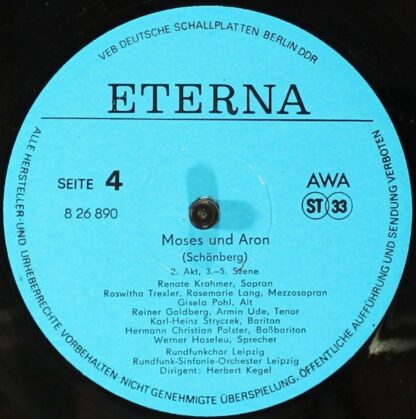 Eterna 8 26 889-890 - Arnold Schoenberg, Herbert Kegel - Moses U - Image 6