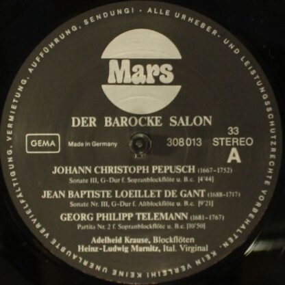Marus (2) 308 013 - John Baston, Georg Philipp Telemann, Giovann - Image 3