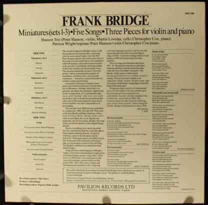 Pearl SHE 586 - Frank Bridge, Patricia Wright, Christopher Cox ( - Image 2