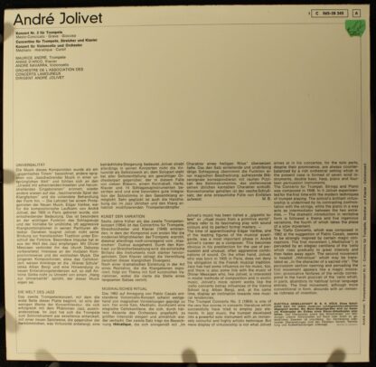 EMI 1C 065-28 243 - André Jolivet, Maurice André, André Navarra, - Image 2