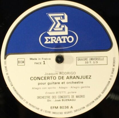 Erato EFM 8036 - Joaquín Rodrigo, Mario Castelnuovo-Tedesco, Ern - Image 3