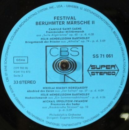 CBS SS 71 061 - Eugene Ormandy, The Philadelphia Orchestra - Fes - Image 4