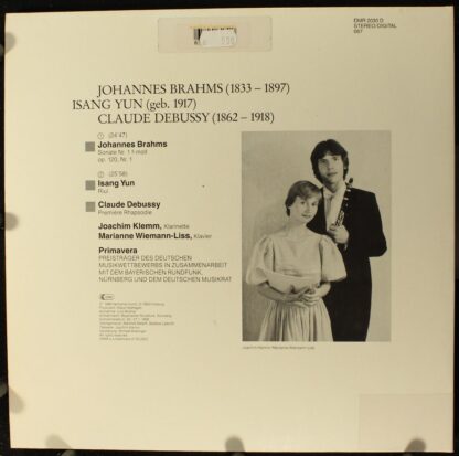 Deutsche Harmonia Mundi DMR 2030 D - Johannes Brahms, Isang Yun, - Image 2