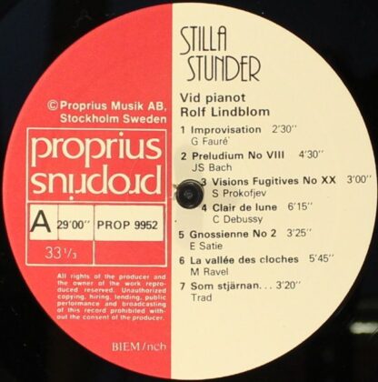 Proprius PROP 9952 - Rolf Lindblom - Stilla Stunder (Quietude) - Image 3