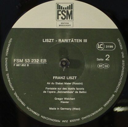 FSM Edition Brockhoff FSM 53 232 EB - Franz Liszt, Gregor Weiche - Image 4