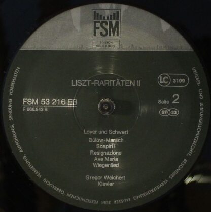FSM FSM 53216 EB - Franz Liszt, Gregor Weichert - Liszt Raritäte - Image 4
