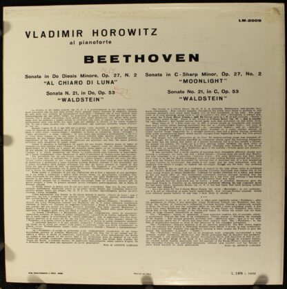 RCA Victor Red Seal LM 2009 - Ludwig van Beethoven, Vladimir Hor - Image 2