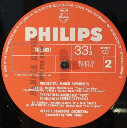 Philips SGL 5837 - Various - Orchestral March Favourites - Image 4