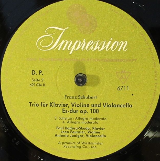 Impression 6711 - Franz Schubert - Trio Für Klavier, Violine Und - Image 4