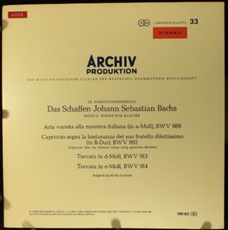Archiv Produktion 198 183 - Johann Sebastian Bach, Ralph Kirkpat