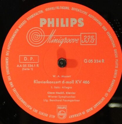 Philips G 05334 R - Clara Haskil, Wolfgang Amadeus Mozart - Klav - Image 3