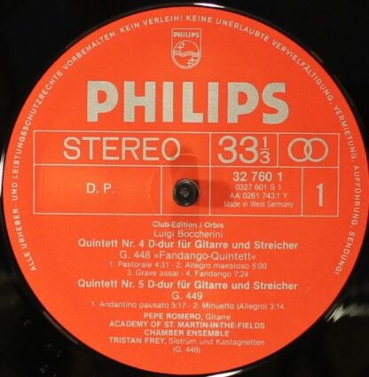 Philips 32 760 1 - Luigi Boccherini, Pepe Romero, Academy Of St. - Image 3