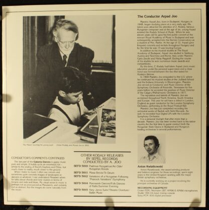 Sefel Records SEFD 5013 - Zoltán Kodály, Arpad Joo - Galánta Dan - Image 3