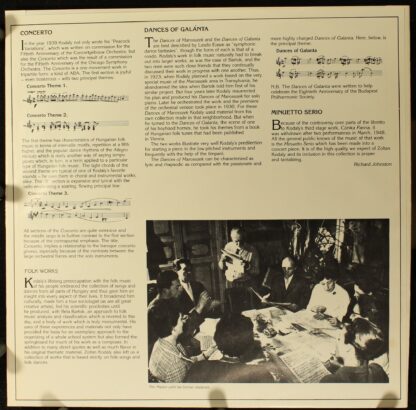 Sefel Records SEFD 5013 - Zoltán Kodály, Arpad Joo - Galánta Dan - Image 4