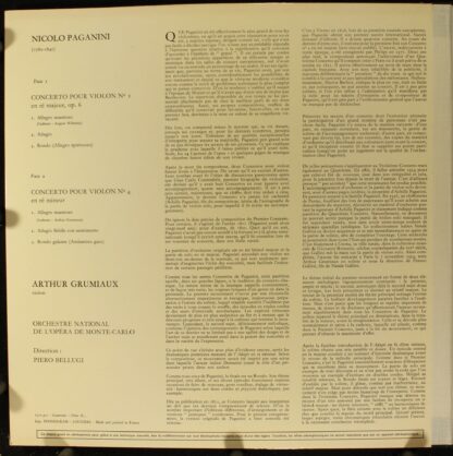 Philips 6500 411 - Arthur Grumiaux, Niccolò Paganini, Piero Bell - Image 3