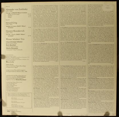 PAN (7) 170012 - Alexander Von Zemlinsky, Edvard Grieg, Dmitri S - Image 2