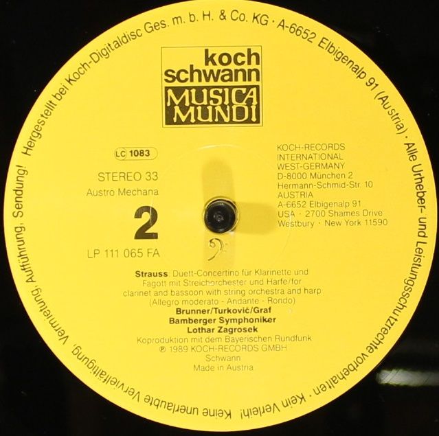 Koch Schwann Musica Mundi 111 065 FA - Max Bruch, Witold Lutosla - Image 3