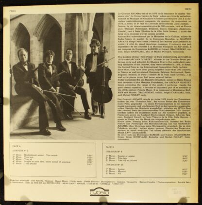 Cybelia CY 653 - Darius Milhaud, Quatuor Arcana - Integrale Des - Image 2