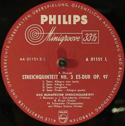 Philips A 01151 L - Budapest String Quartet, Johannes Brahms, An - Image 4