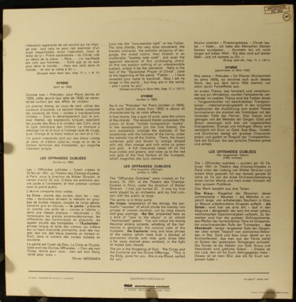 Erato STU 70 673 - Olivier Messiaen, Orchestre National De Franc - Image 2