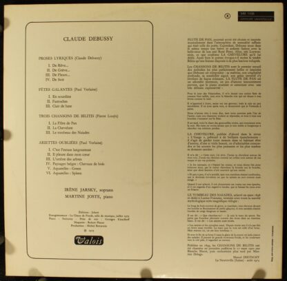 Valois MB 1438 - Irène Jarsky, Martine Joste - Claude Debussy - Image 2