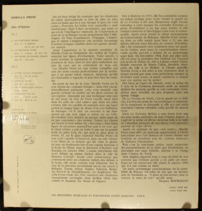 La Voix De Son Maître ASDF 846 - Mirella Freni, Orchestra Del Te - Image 2