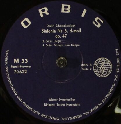 Orbis 70622 - Dmitri Shostakovich, Wiener Symphoniker, Jascha Ho - Image 4