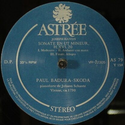 Astree AS 79 - Joseph Haydn, Paul Badura-Skoda - Deux Sonates Po - Image 6